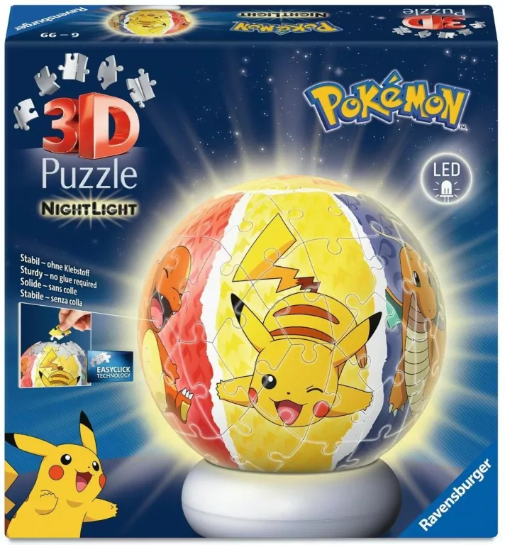 Puzzle 3D NightLight Pokemon - tantis.pl