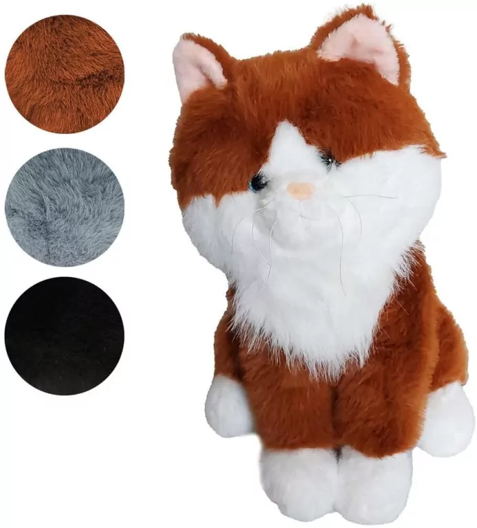 Kot pluszowy siedzący 35cm mix - tantis.pl
