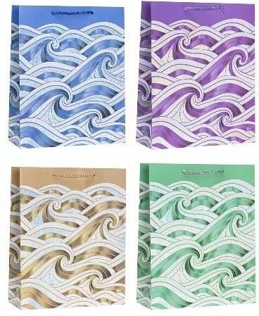 Torebka ozdobna 18x23x8cm hot-stamp mix ROZETTE - tantis.pl