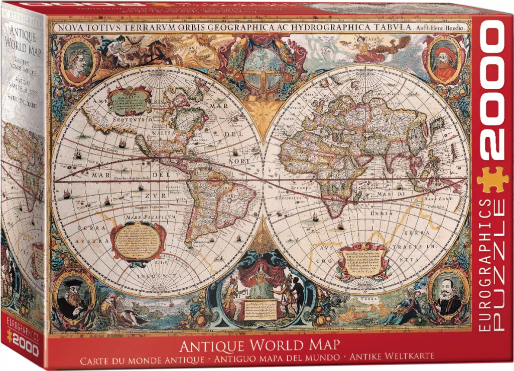 Puzzle 2000. Antyczna mapa świata - tantis.pl