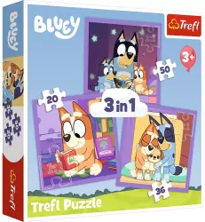 Puzzle 3w1 Poznaj Bluey TREFL
