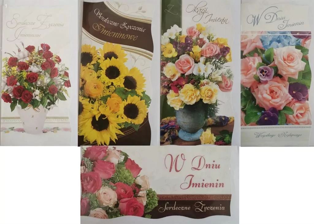 Karnet imieniny DL + koperta - tantis.pl