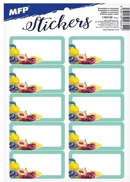 Naklejki na przetwory 16,2x23cm - tantis.pl