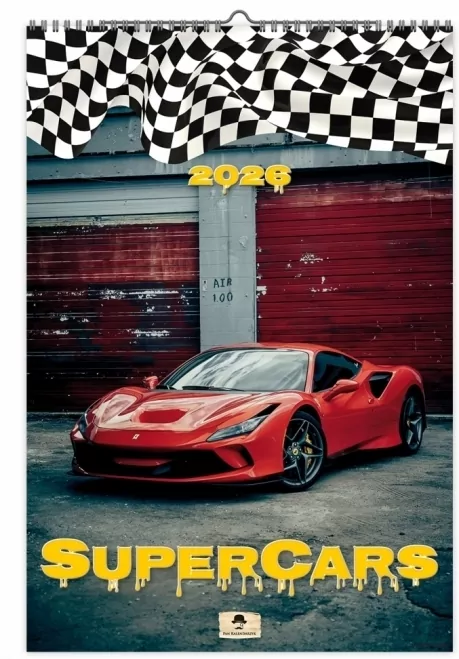 Kalendarz 2026 ścienny super cars - tantis.pl