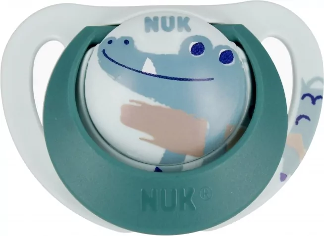 NUK. Day & Night. Smoczek silikonowy. 18-36 miesięcy. Gwiazdki i krokodyl - tantis.pl