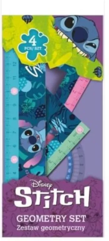 Zestaw geometryczny. Disney Core Stitch. 4 elementy - tantis.pl