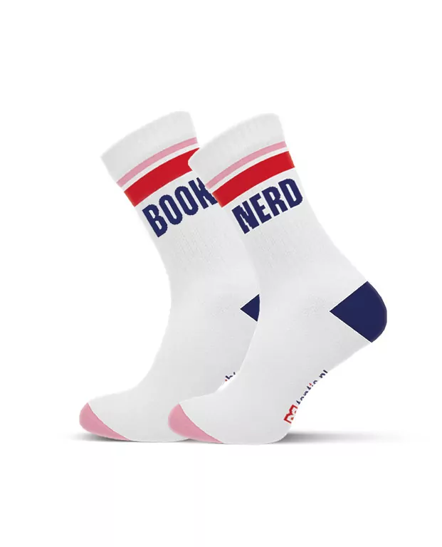 Skarpetki Tantis- Book Nerd streetwear białe 38-42 - tantis.pl