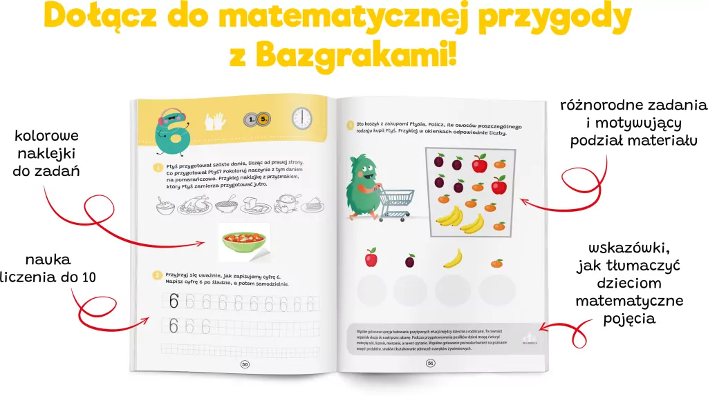 Bazgraki poznają matematykę. Elementarz. Poziom 1 - tantis.pl