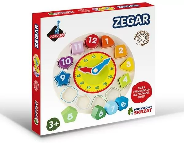 Pomysłowy skrzat. Drewniany zegar - tantis.pl