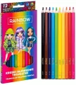 Kredki ołówkowe trójkątne Rainbow High 12kol ASTRA - tantis.pl