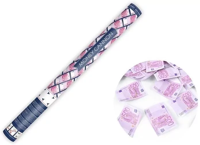 Tuba z banknotami 500 euro 60cm - tantis.pl