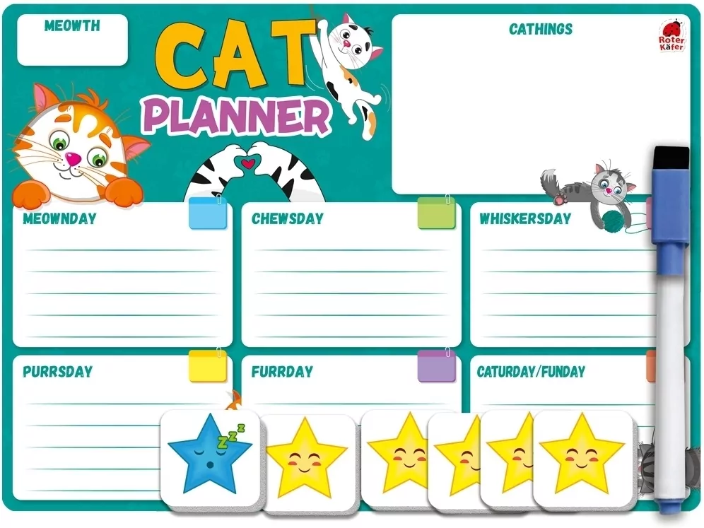 Tablica magnetyczna z markerem Cat Planner RK2050-04 - tantis.pl