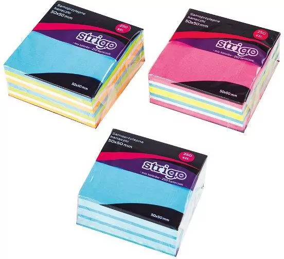 Karteczki samoprzylepne 50x50mm 250K neon+pastel - tantis.pl