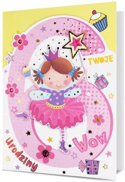 Karnet B6 6 Urodziny - tantis.pl