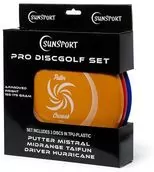 Sunsport Discgolf/Frisbee Golf zestaw 3 dysków PROFESJONALNY