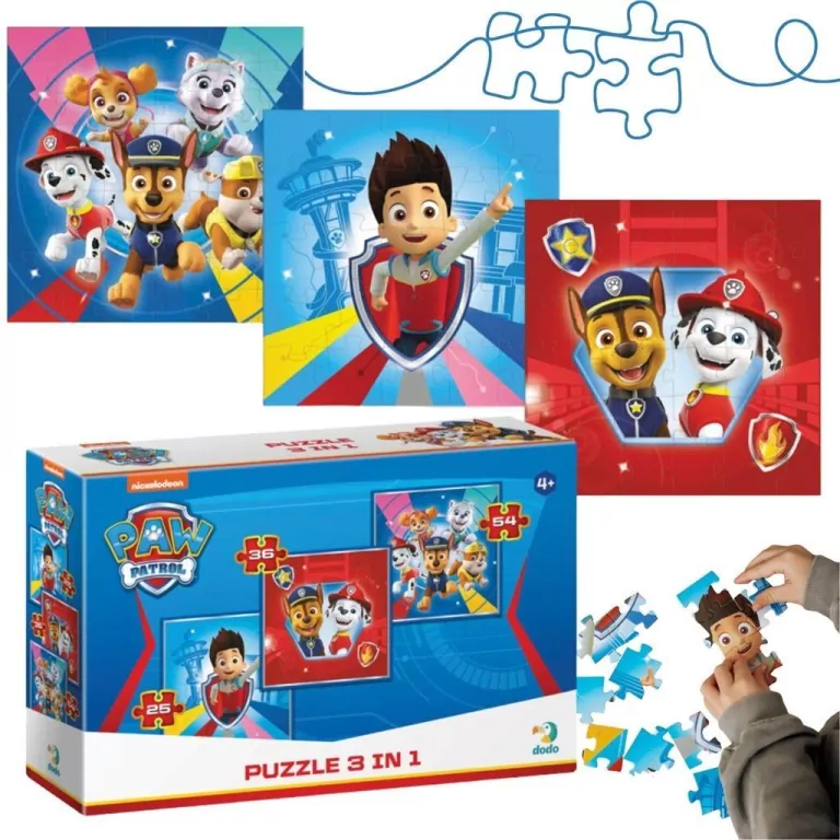 Maksik. Puzzle 3in1. Paw Patrol - tantis.pl