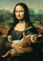 Puzzle 500. Mona Lisa i kot Mruczek. 37294 - tantis.pl