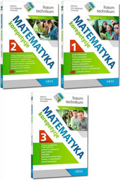 Pakiet: Matematyka. Korepetycje 1-3. Liceum i technikum - tantis.pl