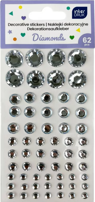 Naklejki dekoracyjne 62szt Diamonds - tantis.pl