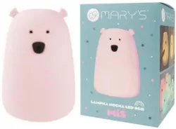 Lampka nocna LED RGB+WW + R/C miś duży różowy