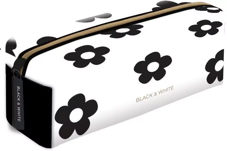 Piórnik Black&White Kwiaty - tantis.pl