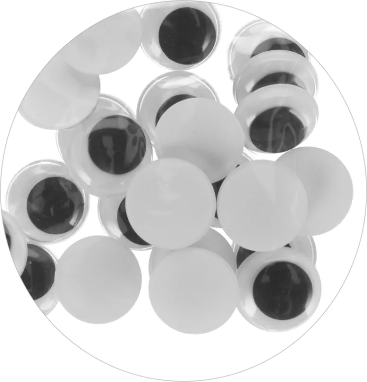 Ozdoba dekoracyjna oczy 18mm, 24 elementy. - tantis.pl
