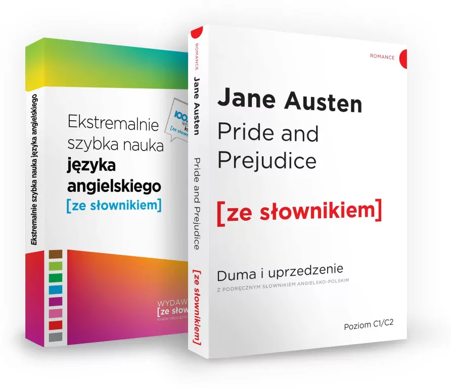Pakiet: Pride and Prejudice. Duma i uprzedzenie z podręcznym słownikiem angielsko-polskim. Poziom C1/C2 / Ekstremalnie szybka nauka języka angielskiego. Ze słownikiem - tantis.pl