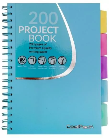 Coolpack. Kołobrulion w kratkę A4 Pastel, niebieski - tantis.pl