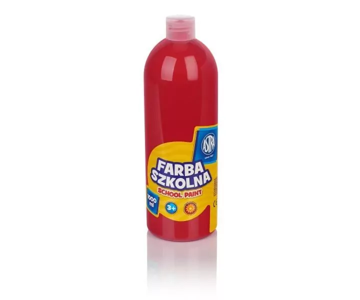 Farba szkolna 1000ml. Czerwona - tantis.pl