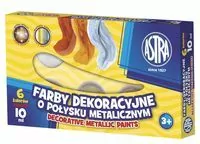 Farby dekoracyjne o połysku metalicznym 6 kolorów 10 ml - tantis.pl