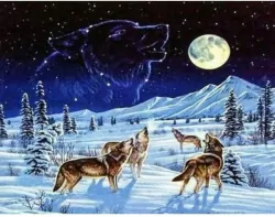 Diamentowa mozaika. Wilki, gwiazdozbiór