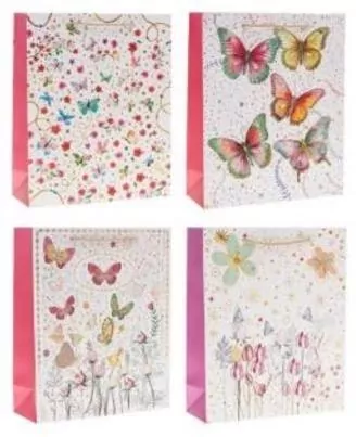 Torebka prezentowa 26x32x10cm Kwiaty MIX - tantis.pl