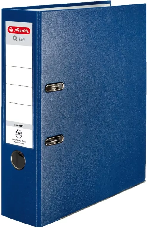 Segregator A4 8cm PP niebieski Q file - tantis.pl
