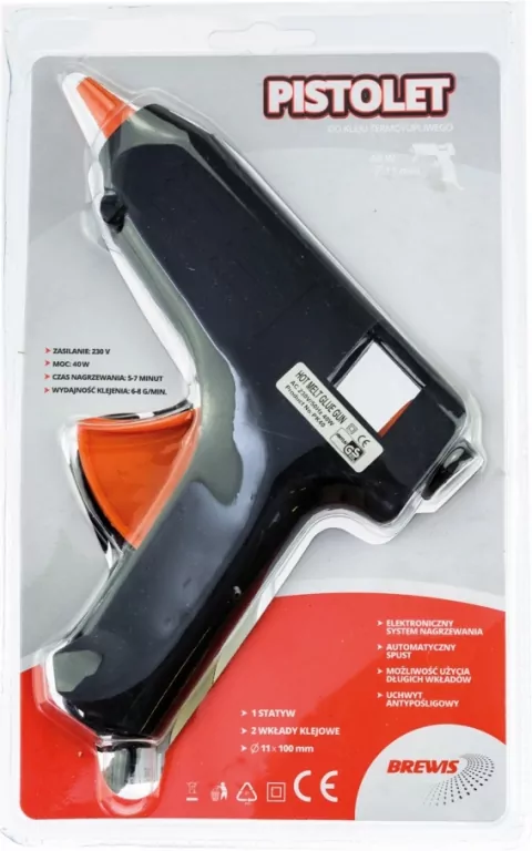 Pistolet do kleju termotopliwego moc 40W - tantis.pl
