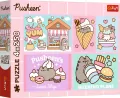 Puzzle Pusheen 4x250 Poznajcie Pusheena TREFL - tantis.pl