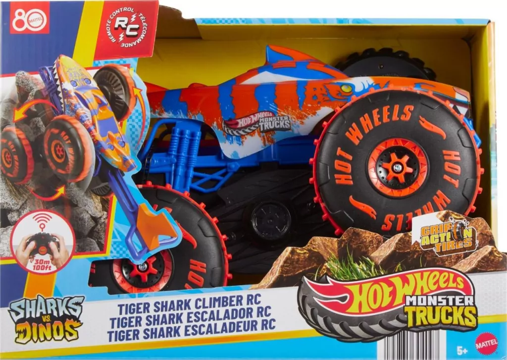 Hot Wheels. Monster Trucks R/C. Tiger Shark 1:15 - tantis.pl