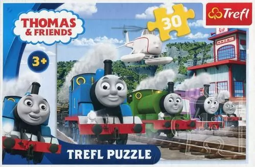 Puzzle 30. Tomek i Przyjaciele. Wyścig na torach. 18230 - tantis.pl