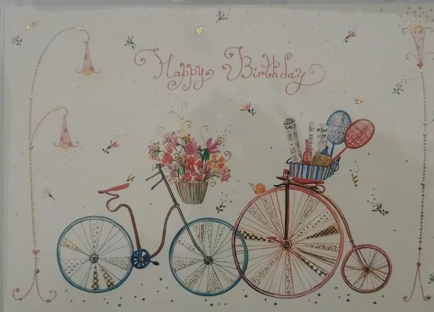 Karnet B6 + koperta: Urodziny Rowery - tantis.pl