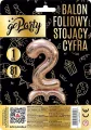 Balon foliowy stojący 2 rose gold 81cm - tantis.pl