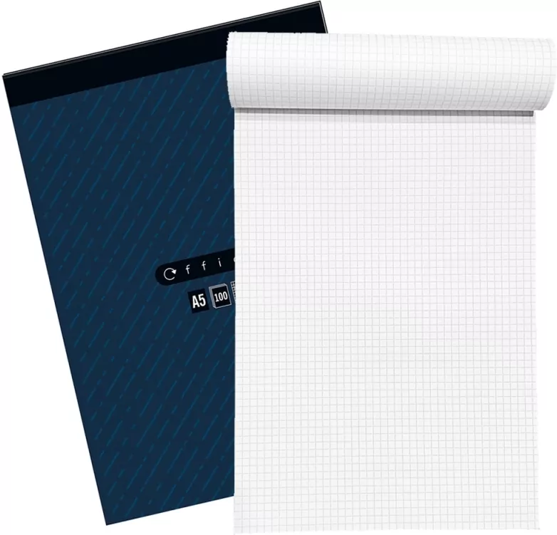 Blok biurowy A5/100k. kratka (w kartonie 80) - tantis.pl