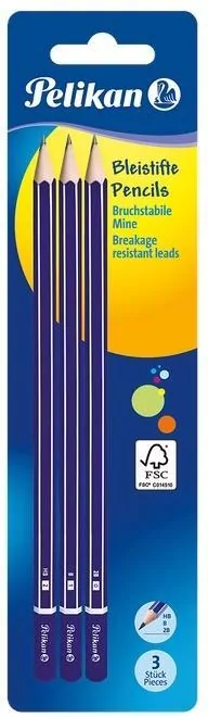 Pelikan. Ołówek GP 2B/B/HB, 3 sztukI - tantis.pl