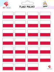 Naklejki dla dzieci Flaga Polski