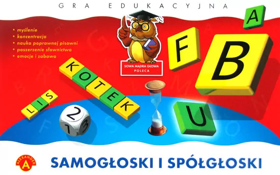 Samogłoski i spółgłoski. Gra edukacyjna - tantis.pl