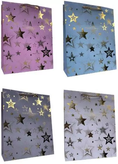 Torebka ozdobna prezentowa 4wz 26x32x11cm 370B mix cena za 1 szt - tantis.pl