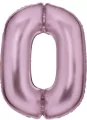 Balon foliowy cyfra 0 satynowa pastelowy róż 86cm - tantis.pl