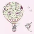 Karnet Swarovski kwadrat CL1901 Ślub balon - tantis.pl