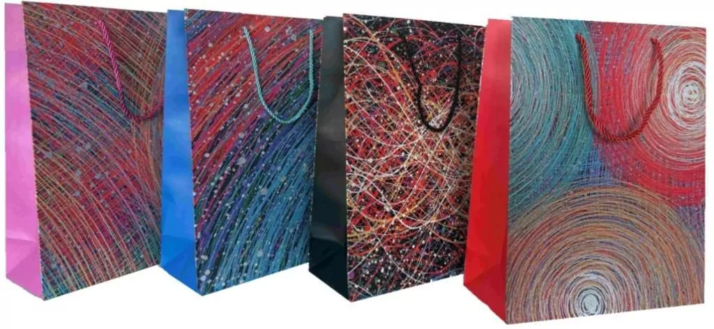 Torba prezentowa L brokat MIX - tantis.pl