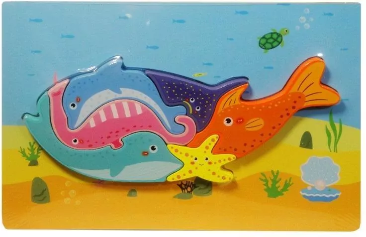 Puzzle drewniane Zwierzęta morskie - tantis.pl
