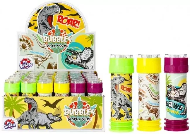 Bańki mydlane 55 ml Dinozaury, mix - tantis.pl