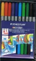 Flamastry dwustronne NC 10 kolorów STAEDTLER - tantis.pl